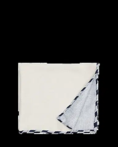 Brunello Cucinelli Men's Double-Face Stripe-Trim Silk Pocket Square | Thumbnail 2