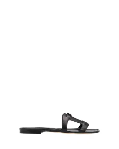 Manolo Blahnik Grellanu Leather Flat Slide Sandals | Thumbnail 1 Manolo Blahnik Grellanu Leather Flat Slide Sandals | Thumbnail 1