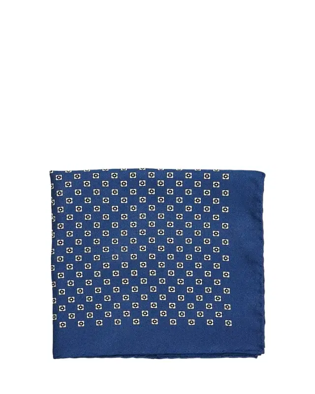 Brunello Cucinelli Men's Geometric Silk Pocket Square