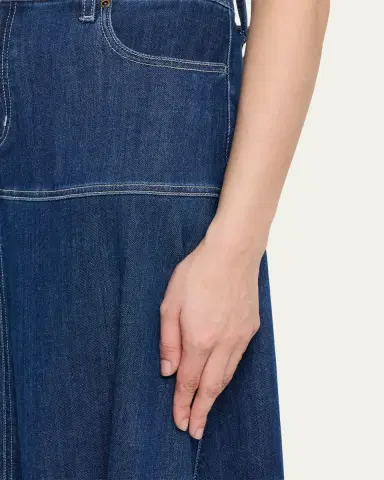 Kobi Halperin Ysabelle A-Line Cotton Denim Midi Skirt | Thumbnail 5 Kobi Halperin Ysabelle A-Line Cotton Denim Midi Skirt | Thumbnail 5
