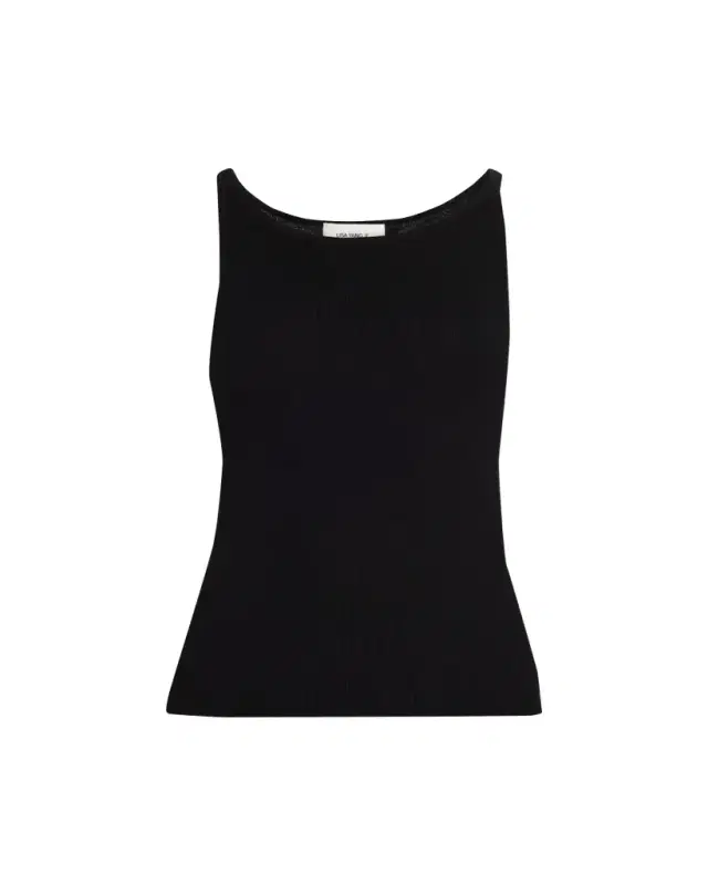 Lisa Yang Lynette Cashmere Rib Scoop-Neck Tank Top