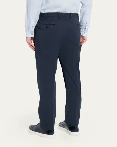 Incotex Men's Pressed-Crease Cotton Trousers | Thumbnail 3