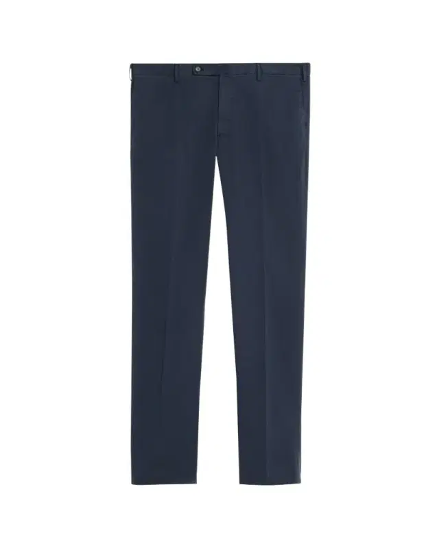 Men's Pressed-Crease Cotton Trousers
