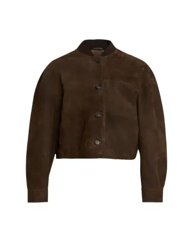 Brunello Cucinelli Suede Bomber Jacket | Thumbnail 1 Brunello Cucinelli Suede Bomber Jacket | Thumbnail 1