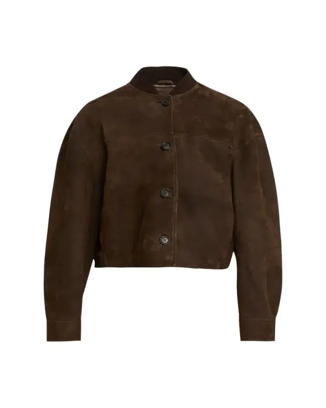 Brunello Cucinelli Suede Bomber Jacket
