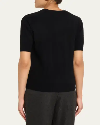Lisa Yang Kenza Cashmere Elbow-Sleeve Sweater | Thumbnail 3 Lisa Yang Kenza Cashmere Elbow-Sleeve Sweater | Thumbnail 3