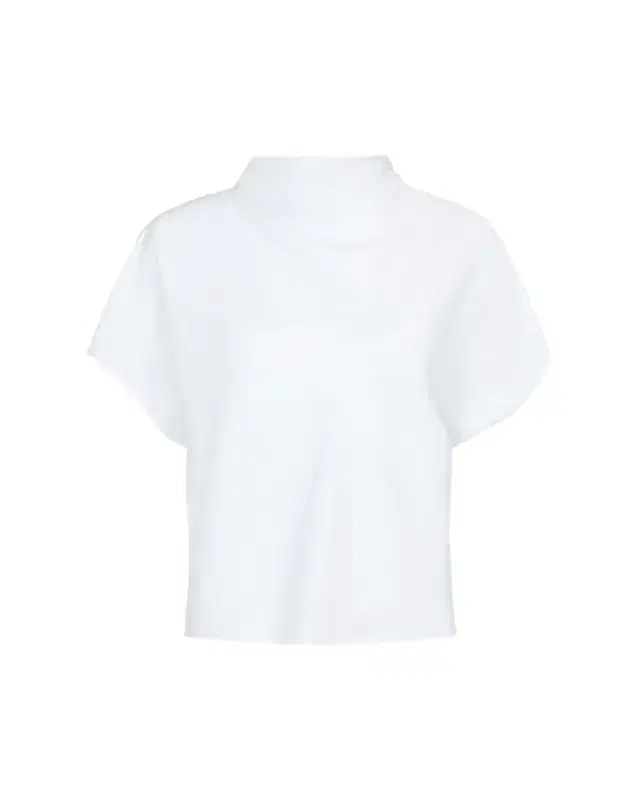 Draped Mock-Neck Tee