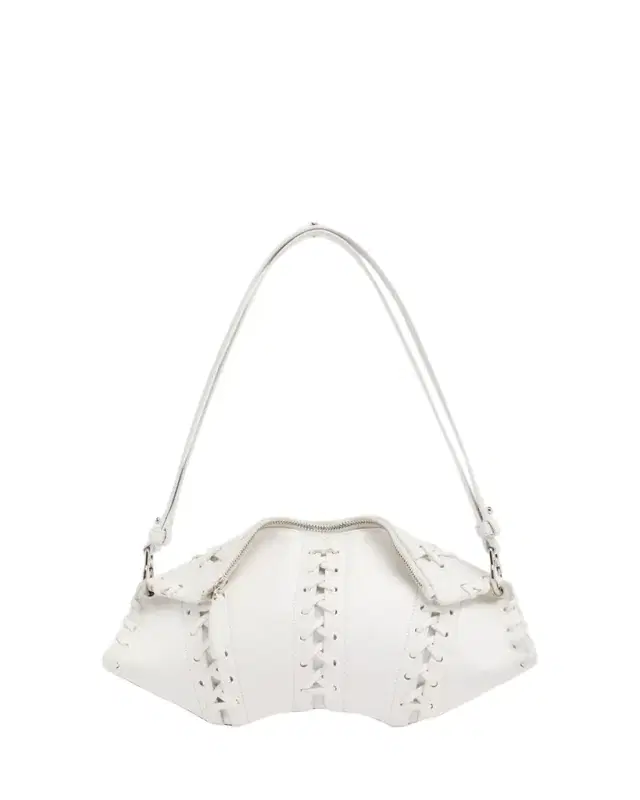 McQueen Lace-Up Corset Leather Shoulder Bag