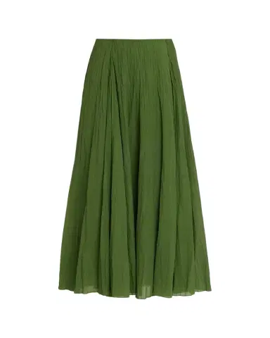 Vince Crinkled Plissé Cotton-Blend Maxi Skirt | Thumbnail 1