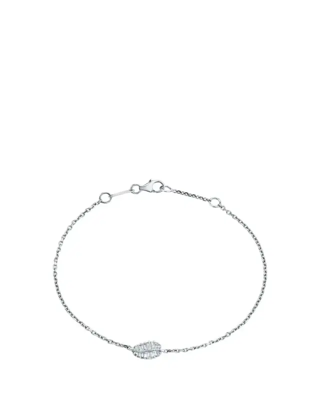 Anita Ko 18k White Gold Small Palm Leaf Bracelet