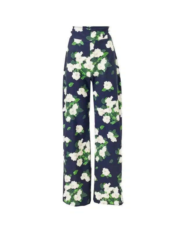 Diane High-Rise Floral Wide-Leg Pants
