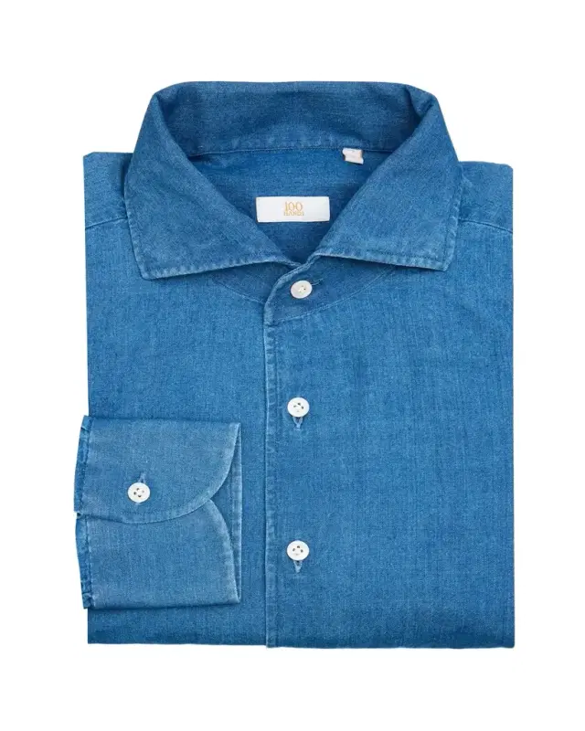100Hands Men's Japanese Denim Sport Shirt
