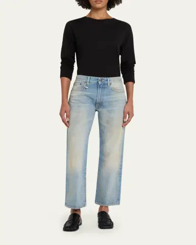 R13 Boyfriend Relaxed Ankle Jeans | Thumbnail 2