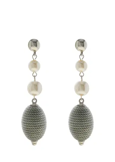 Ben-Amun Long Drop Pearly Earrings | Thumbnail 3
