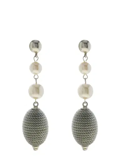 Ben-Amun Long Drop Pearly Earrings | Thumbnail 1