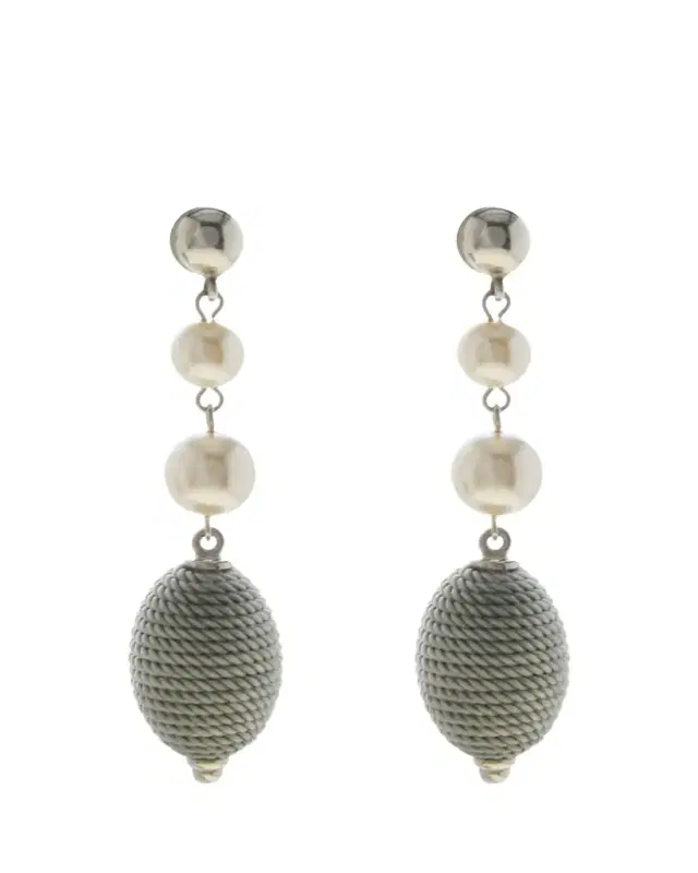 Ben-Amun Long Drop Pearly Earrings