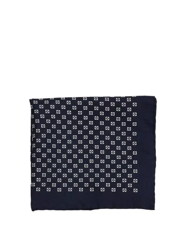 Brunello Cucinelli Men's Geometric Silk Pocket Square