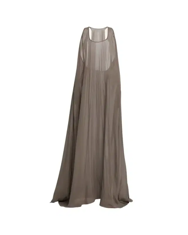Sheer Silk Georgette Tank Gown