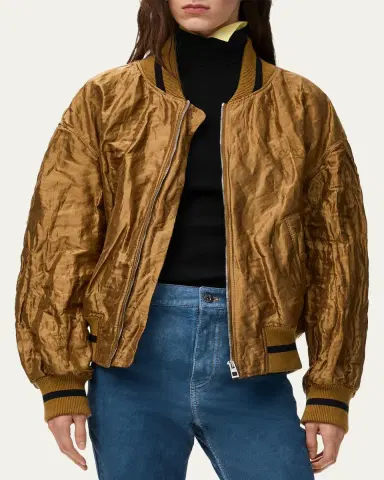 Loewe Satin Oversized Bomber Jacket | Thumbnail 4 Loewe Satin Oversized Bomber Jacket | Thumbnail 4
