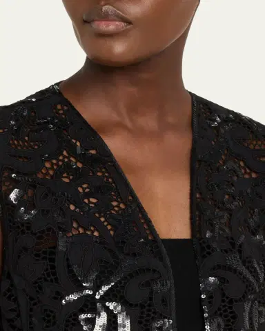 Kobi Halperin Maeve Fringed Sequin Lace Vest | Thumbnail 5 Kobi Halperin Maeve Fringed Sequin Lace Vest | Thumbnail 5
