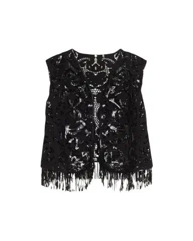 Kobi Halperin Maeve Fringed Sequin Lace Vest | Thumbnail 1 Kobi Halperin Maeve Fringed Sequin Lace Vest | Thumbnail 1