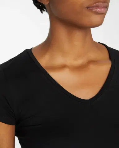 MAJESTIC FILATURES Soft Touch Short-Sleeve V-Neck Tee | Thumbnail 4