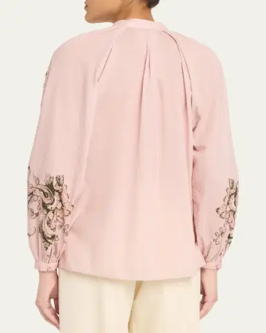 Kobi Halperin Heidi Sequin Floral-Print Blouse | Thumbnail 7