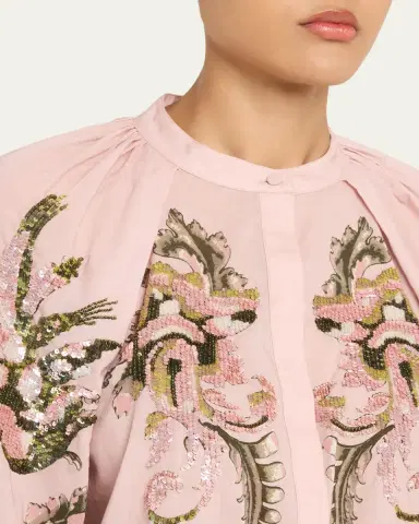 Kobi Halperin Heidi Sequin Floral-Print Blouse | Thumbnail 9