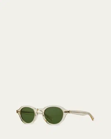 Garrett Leight Men's Flipper Acetate Round Sunglasses | Thumbnail 2 Garrett Leight Men's Flipper Acetate Round Sunglasses | Thumbnail 2