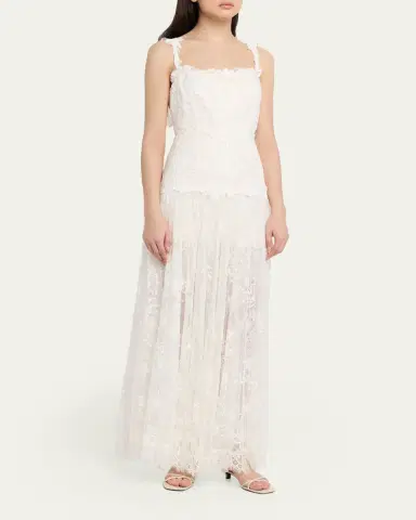 Kobi Halperin Ana Sleeveless Square-Neck Lace Maxi Dress | Thumbnail 4 Kobi Halperin Ana Sleeveless Square-Neck Lace Maxi Dress | Thumbnail 4