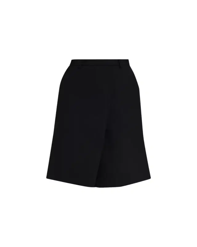 Oversized Wool Crossover Shorts
