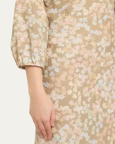 BERNADETTE Berna Floral Linen Maxi Dress | Thumbnail 5 BERNADETTE Berna Floral Linen Maxi Dress | Thumbnail 5