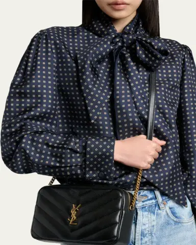 Saint Laurent LouLou YSL Chevron Quilted Crossbody Bag | Thumbnail 2 Saint Laurent LouLou YSL Chevron Quilted Crossbody Bag | Thumbnail 2