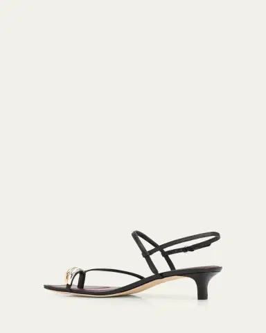 Vince 40mm Polli Leather Kitten-Heel Sandals | Thumbnail 4