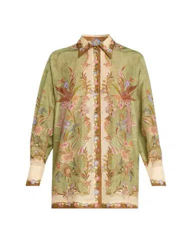 Zimmermann Indra Relaxed Silk Shirt | Thumbnail 1 Zimmermann Indra Relaxed Silk Shirt | Thumbnail 1