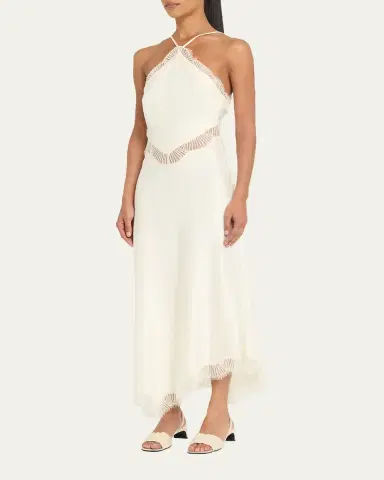 A.L.C. Lucia Satin & Lace Midi Dress | Thumbnail 4 A.L.C. Lucia Satin & Lace Midi Dress | Thumbnail 4