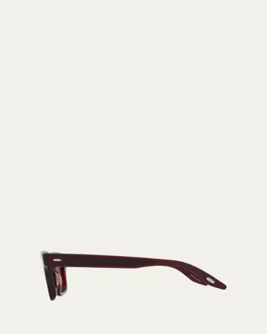 BARTON PERREIRA Men's Keyhole-Bridge Acetate Rectangle Sunglasses | Thumbnail 3