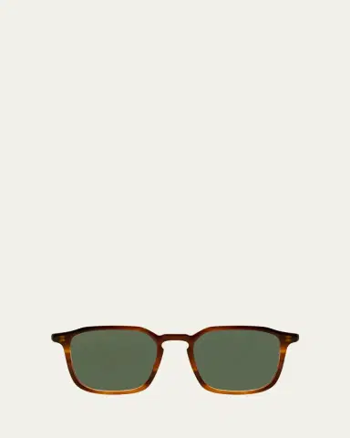 BARTON PERREIRA Men's Keyhole-Bridge Acetate Rectangle Sunglasses | Thumbnail 4