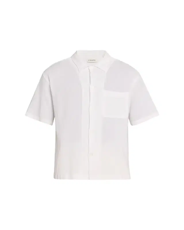 FRAME Men's Cotton Pocket Short-Sleeve Shirt