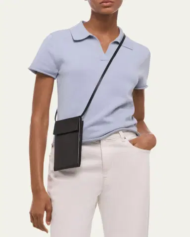 Helmut Lang Short-Sleeve Shrunken Polo Shirt | Thumbnail 4 Helmut Lang Short-Sleeve Shrunken Polo Shirt | Thumbnail 4