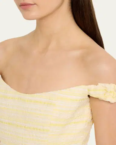 Markarian Georgie Striped Seersucker Off-The-Shoulder Midi Dress | Thumbnail 5 Markarian Georgie Striped Seersucker Off-The-Shoulder Midi Dress | Thumbnail 5