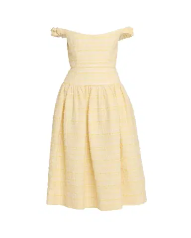 Markarian Georgie Striped Seersucker Off-The-Shoulder Midi Dress | Thumbnail 1 Markarian Georgie Striped Seersucker Off-The-Shoulder Midi Dress | Thumbnail 1