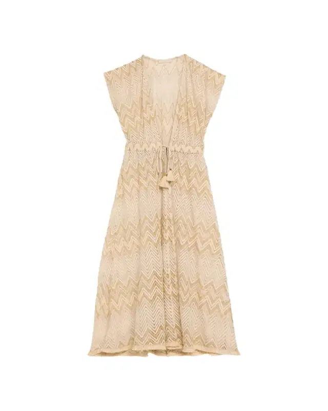 Ramy Brook Chevron Katherine Caftan Coverup