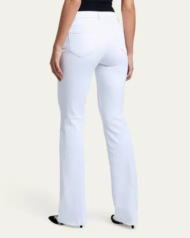 L'Agence Ruth High-Rise Straight Jeans w/ Raw Hem | Thumbnail 3 L'Agence Ruth High-Rise Straight Jeans w/ Raw Hem | Thumbnail 3