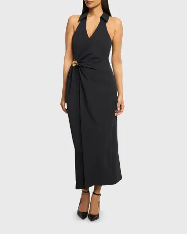 Cinq à Sept Enez Bangle Midi Dress | Thumbnail 2 Cinq à Sept Enez Bangle Midi Dress | Thumbnail 2