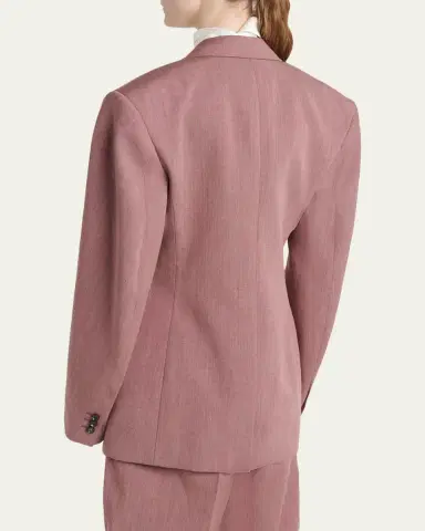 Bottega Veneta Oversized Wool-Linen Single-Breasted Jacket | Thumbnail 3 Bottega Veneta Oversized Wool-Linen Single-Breasted Jacket | Thumbnail 3