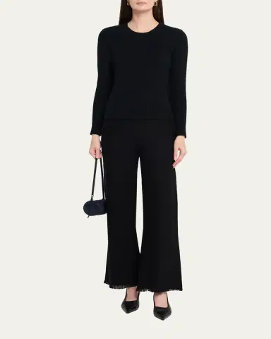 Kobi Halperin Valley Fringe-Hem Pique Knit Pants | Thumbnail 2 Kobi Halperin Valley Fringe-Hem Pique Knit Pants | Thumbnail 2