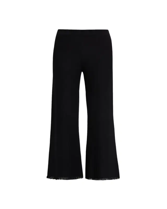 Kobi Halperin Valley Fringe-Hem Pique Knit Pants