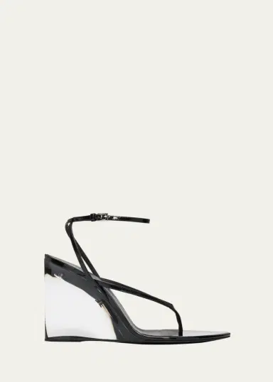 Alaïa 90mm Patent Leather Wedge Sandals | Thumbnail 6 Alaïa 90mm Patent Leather Wedge Sandals | Thumbnail 6