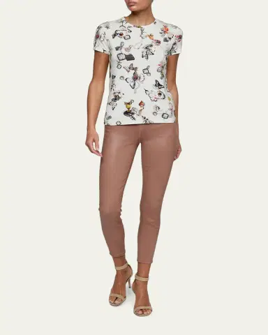 L'Agence Ressi Short-Sleeve Butterfly Charm Tee | Thumbnail 2